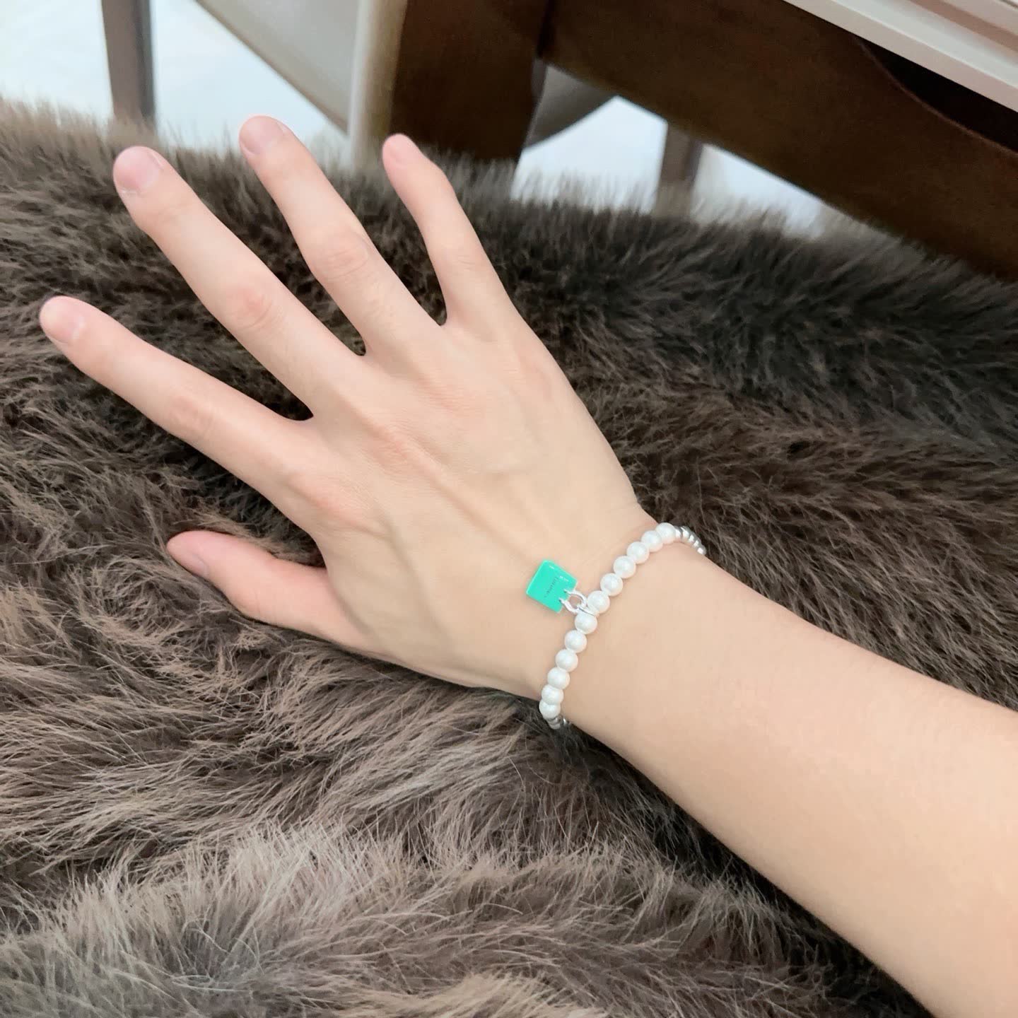 Tiffany & Co. Pearl Bracelet with Tag Charm